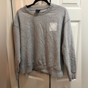 Grey north face crewneck sweatshirt
